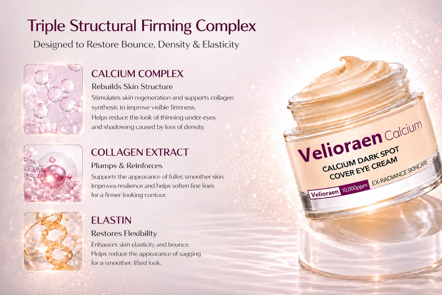 🔥LAST DAY 50% OFF!!Velioraen Korean Calcium Dark Spot Eye Cream
