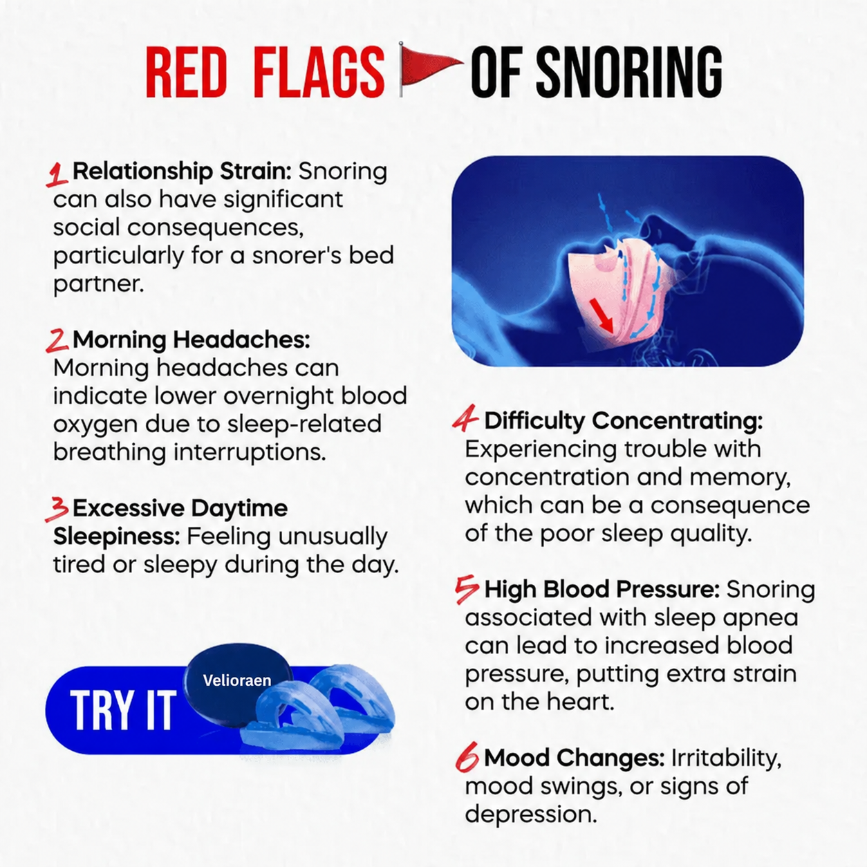 Velioraen® Adjustable Anti-Snoring Mouthpiece